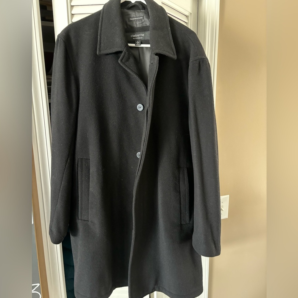 Claiborne Wool 3/4 Length Pea Coat